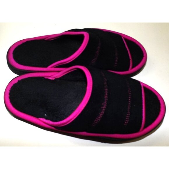 Isotoner black and purple scuffs US 7.5-8 - Picture 2 of 6